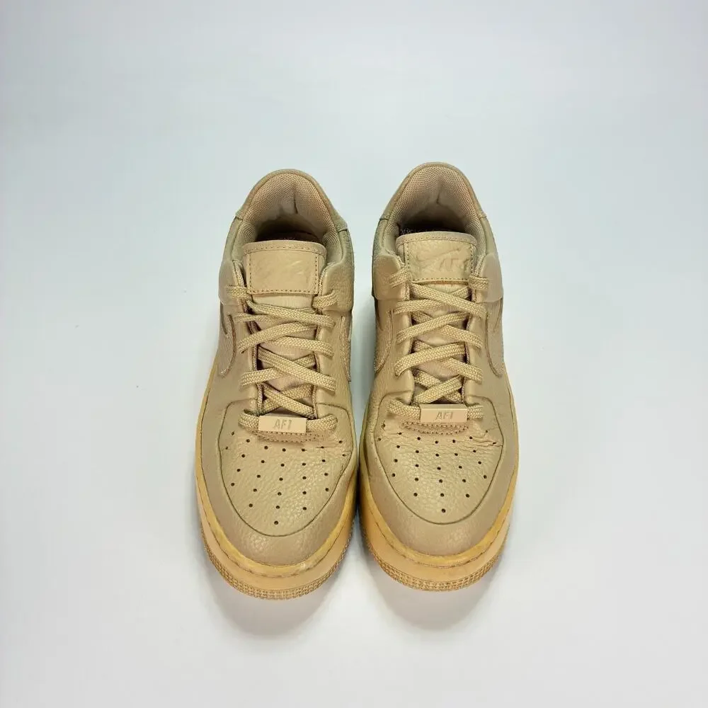 Nike Air Force 1 Sage Low Club Gold Platform Sneakers CT0012-200 Women's Size 7